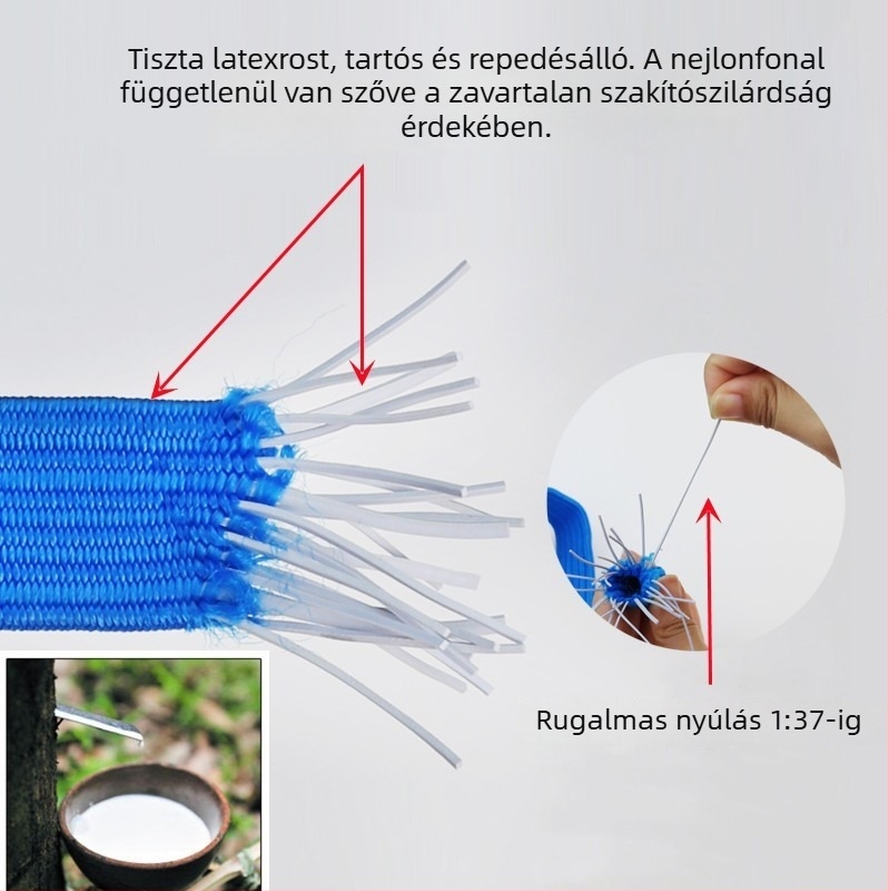 Rugalmas szállító heveder dupla horoggal elektromos motorkerékpárhoz, 25 mm x 150 mm