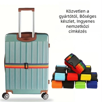 Bőröndszalag, nylon, lopás elleni védelem, kapacitás bővítés, kompakt tárolás