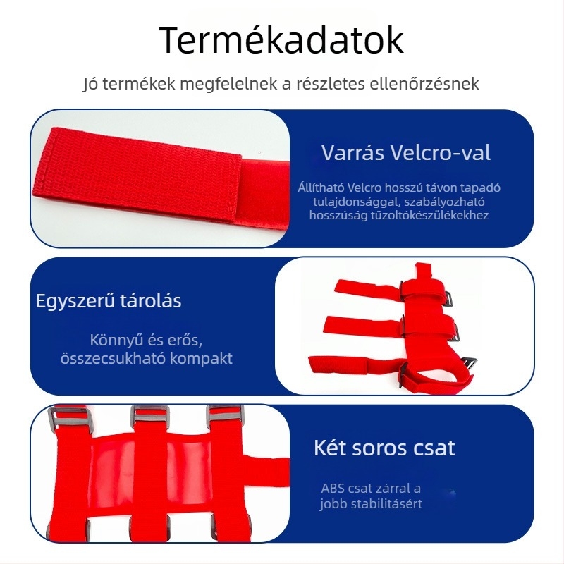 Autóba való tűzoltókészülék rögzítő öv – Nylon-Poliészter keverék, Csomagtartóban történő rögzítés, Márka Bisheng, Cikkszám: Fire Extinguisher Strap