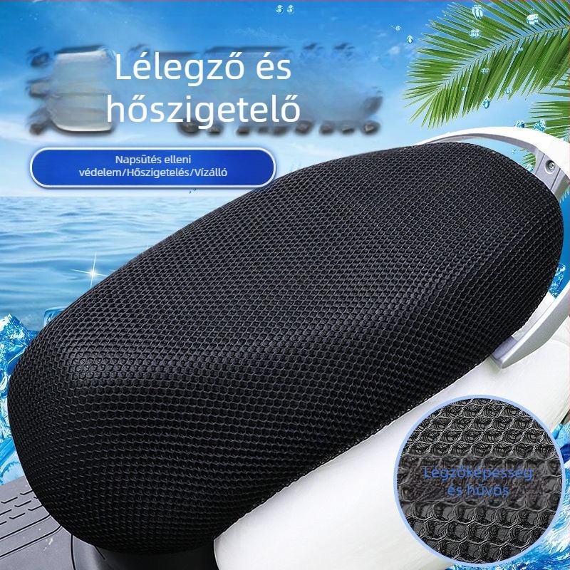 Elektromos jármű ülésvédő huzat, hőelvezető kivitel, rostanyagból készült, kompatibilis elektromos járművekkel