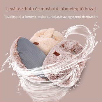 USB-s feltöltésű fűtőpapucs otthonra, fűtőtalppal, valódi bőr felsőrésszel, uniszex