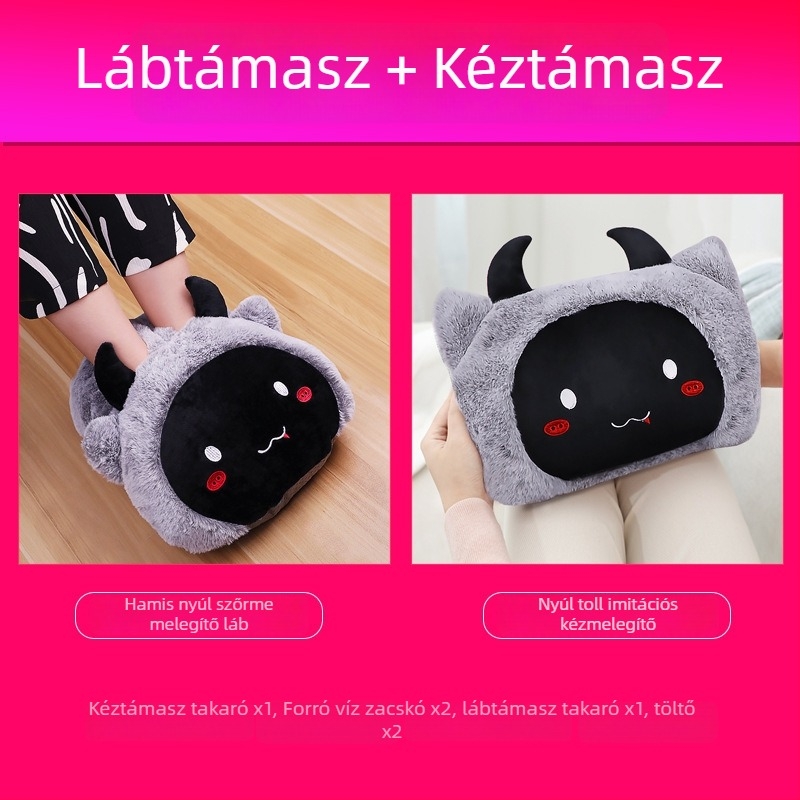 USB-s feltöltésű fűtőpapucs otthonra, fűtőtalppal, valódi bőr felsőrésszel, uniszex