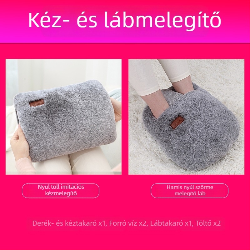 USB-s feltöltésű fűtőpapucs otthonra, fűtőtalppal, valódi bőr felsőrésszel, uniszex