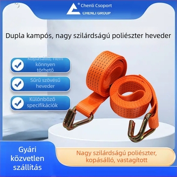 2 colos racsnis feszítőheveder bőrrel