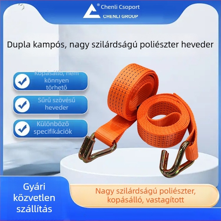 2 colos racsnis feszítőheveder bőrrel
