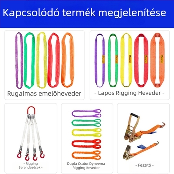 Narancssárga teherhordó feszítő dupla horoggal, nehéz heveder feszítő