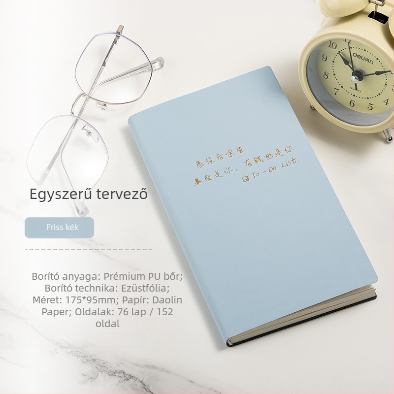 Napló A6TODO Plan Book a Jixi-től, műbőr borító, ragasztó kötés, Forest papír, 100 oldal