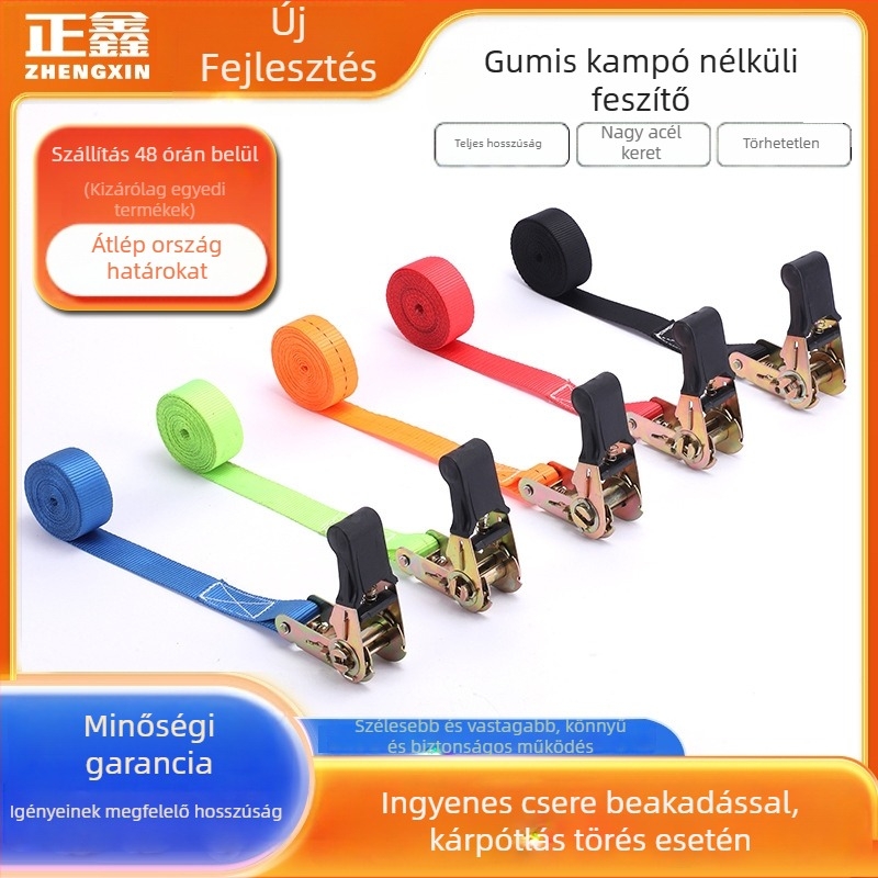 Gumianyagú feszítő kötözőszalaghoz – kampó nélküli kialakítás