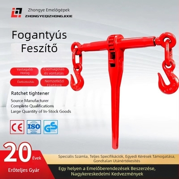 Rácsos feszítő kamionlánc számára — kézi, kettős horog, G80 mangán acél, OEM