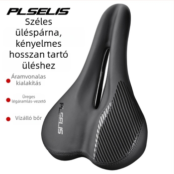 PLSELIS kerékpárnyereg középső lyukas, Memory Foam, vízálló bőr, hegyi kerékpárhoz és összecsukható kerékpárhoz