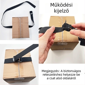 Cinkötvözetű csatos pánt ipari csomagoláshoz és kültéri tárgyak rögzítéséhez