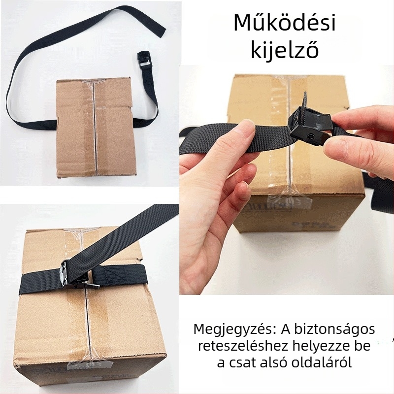 Cinkötvözetű csatos pánt ipari csomagoláshoz és kültéri tárgyak rögzítéséhez