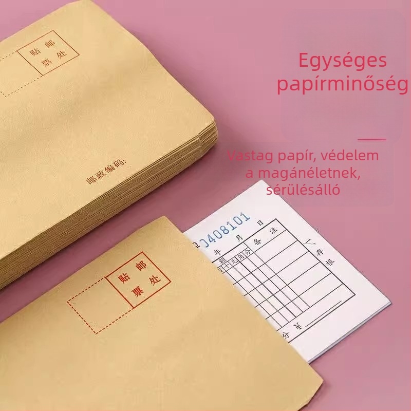 Kraft papír borítékok, postai standard borítékok, bérborítékok, készlet 5000 darab