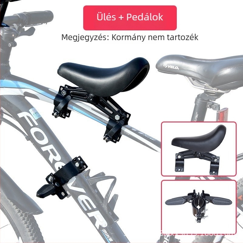 Kerékpárnyereg, előre szerelt kivitel, gyermekbiztonság, vasból készült konstrukció, Longxiang modell 000