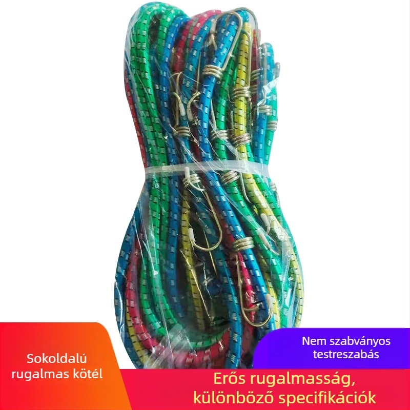 Rugalmas poggyász kötöző kötél — gumi anyag; teherbírás 10; márka: Egyéb