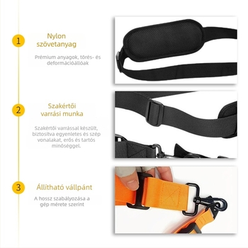 Taohua Állítható vállpánt fűnyíróhoz – nehéz felépítésű pánt, nylon/poliészter keverék, nylon Velcro