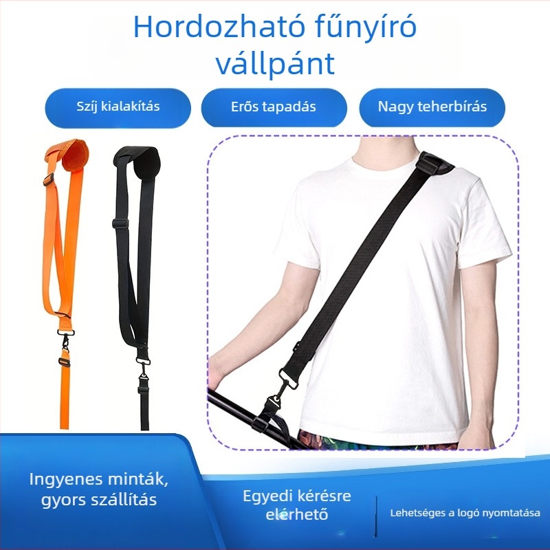 Taohua Állítható vállpánt fűnyíróhoz – nehéz felépítésű pánt, nylon/poliészter keverék, nylon Velcro