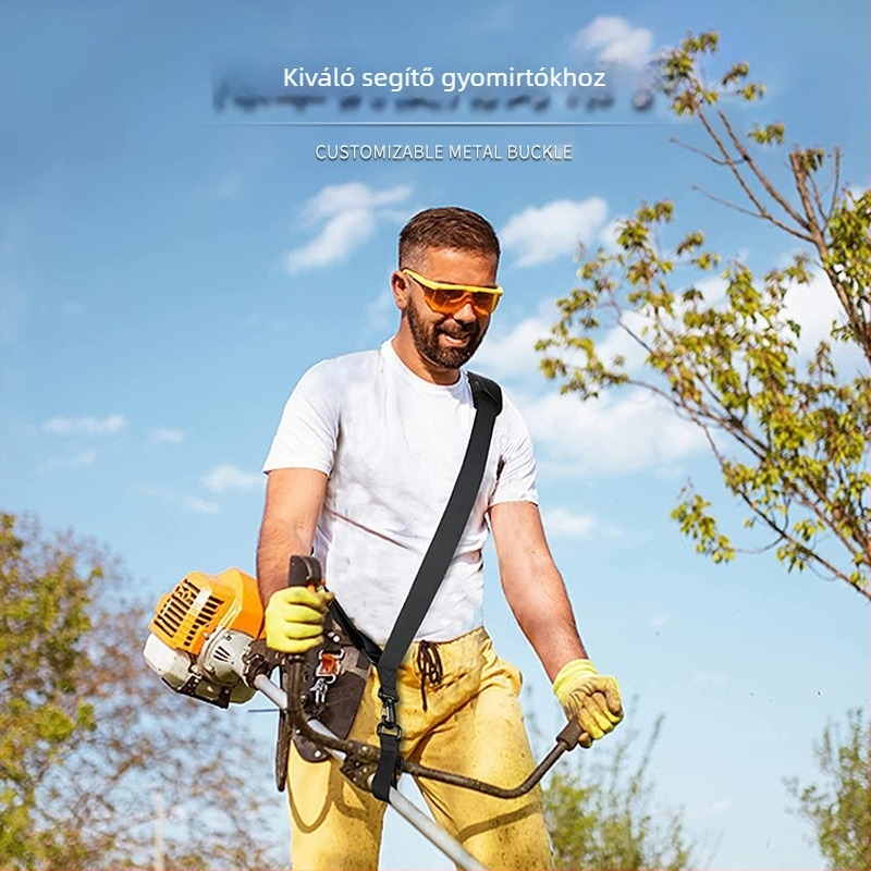 Taohua Állítható vállpánt fűnyíróhoz – nehéz felépítésű pánt, nylon/poliészter keverék, nylon Velcro