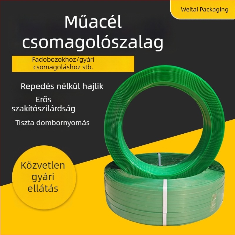 Műanyag- és acélcsomagoló pántok, Zöld PET forrasztó heveder, Kézi 1608 kötőpántok