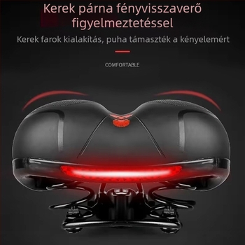 Hanli 188 Kerékpárnyereg párna valódi bőrből, ultra puha és kényelmes, univerzális nyeregfedél országúti és MTB kerékpárokhoz, fényvisszaverő elemekkel