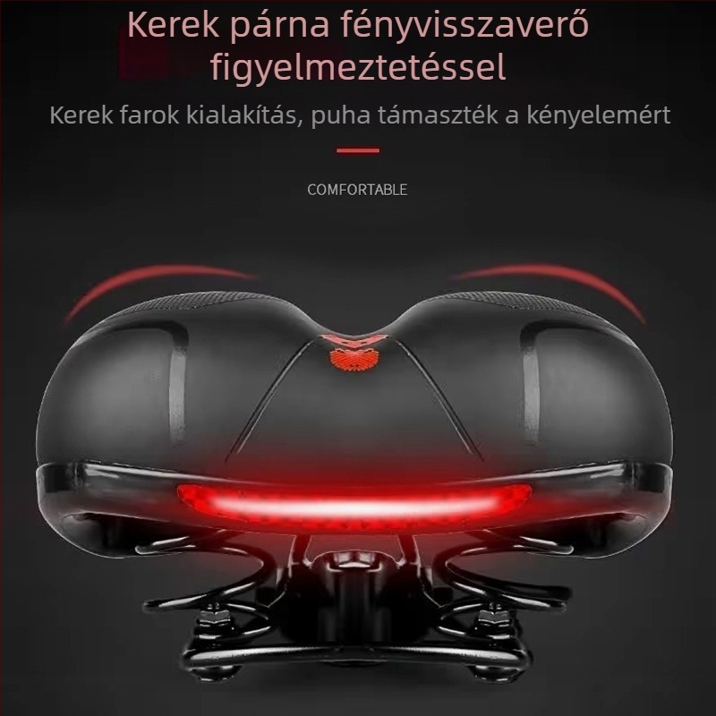 Hanli 188 Kerékpárnyereg párna valódi bőrből, ultra puha és kényelmes, univerzális nyeregfedél országúti és MTB kerékpárokhoz, fényvisszaverő elemekkel