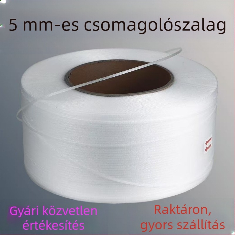 Nagy szilárdságú PE csomagszalag, környezetbarát és korrózióálló, kartondobozok összekapcsolására és logisztikai lezárásra