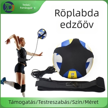 Röplabda ütés-edző állítható rugalmas visszapattanással, labdát védő tok és tartozékok