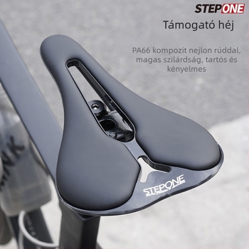 STEPPONE kerékpárnyereg, modell P-1000, nylon, univerzális kompatibilitás.