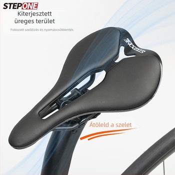 STEPPONE kerékpárnyereg, modell P-1000, nylon, univerzális kompatibilitás.