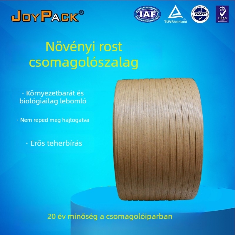 Növényrost-alapú, környezetbarát biodegradábilis papírszalag csomagoláshoz – nylon/PP csomagoló szalag helyettesítője