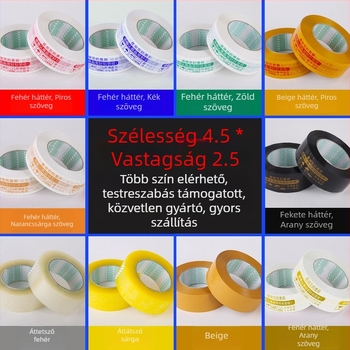 Youli figyelmeztető csomagoló szalag, átlátszó BOPP, 60U, dobozok lezárására, ragasztó