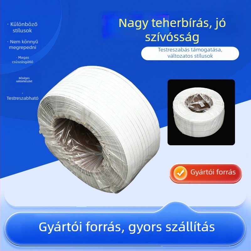 Fehér PP csomagoló szalag gépekhez
