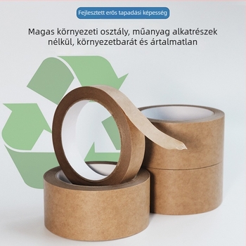 Matt kraft papír szalag gumis típusú forró olvadék ragasztóval, vastagság 130, kraft alap, nedvességálló, alkalmas záráshoz és csomagoláshoz, erős tapadás