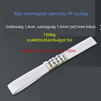 PP csomagoló szalag, modell 1415, húzóerő 150 kg, testreszabható, csomagoláshoz