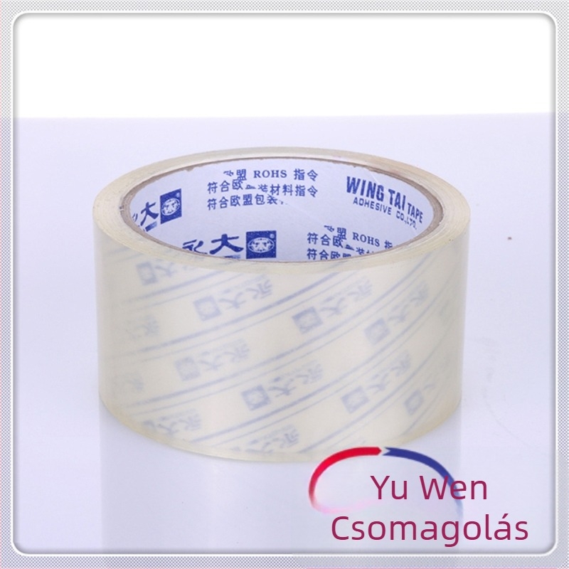 Csomagoló szalag BOPP-alapanyaggal, átlátszó, környezetbarát; kartondobozok lezárására irodákban, iskolákban, otthonokban, logisztikában és e-kereskedelemben.