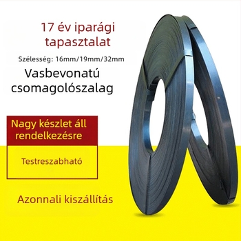 Kézzel készített kék temperált acél csomagoló szalag, 16/19/32 mm