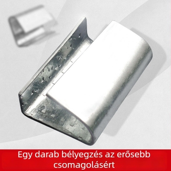 Horganyzott acélból készült műanyag hevedercsat, 0,8 mm, húzószilárdság 250 kg