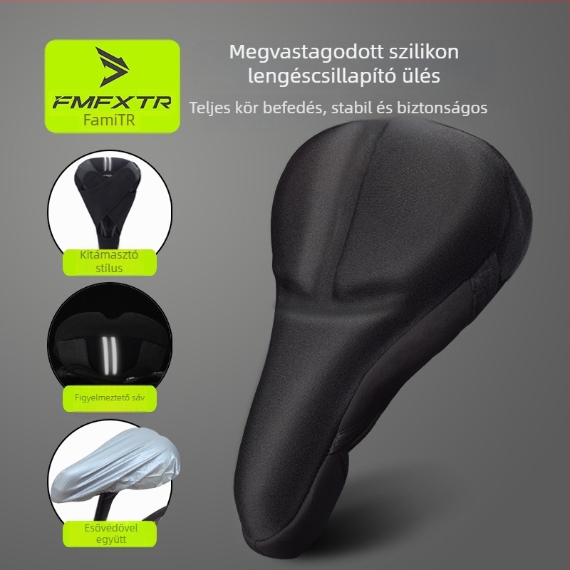 Hegyi kerékpárnyereg fedél – szilikon gél párnázás habbal, Velcro zárás, All-inclusive modell