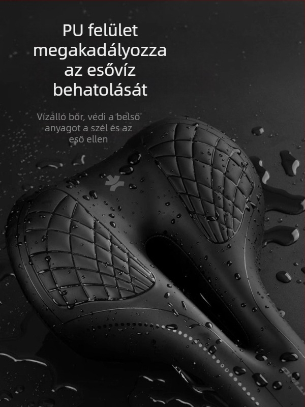 Thunder Xt-1 kerékpárnyereg MTB-hez — első ülés párna, magas rugalmas hab, műbőr és szilikon ütéscsillapító gömb
