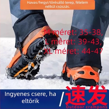 Strength Factory 19 fogú jégvas cipővédők hegymászáshoz, poliészter kivitel