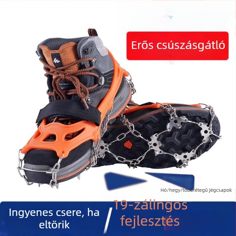Strength Factory 19 fogú jégvas cipővédők hegymászáshoz, poliészter kivitel