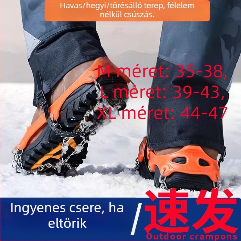 Strength Factory 19 fogú jégvas cipővédők hegymászáshoz, poliészter kivitel