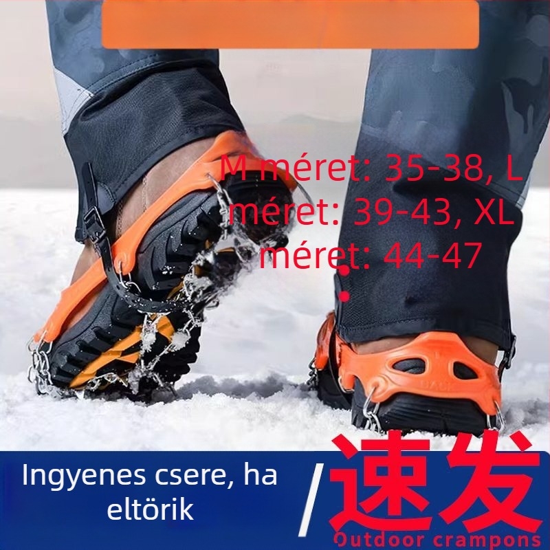 Strength Factory 19 fogú jégvas cipővédők hegymászáshoz, poliészter kivitel