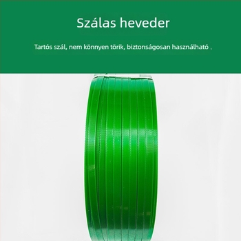 Zöld műanyag-vas csomagoló szalag 1608 PET, kézi, PE gépekhez