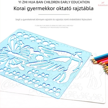 Colorbao Gyermekeknek szóló festő-minta készlet – PS anyag, vágó sablonok, sokoldalú DIY vonalzó-forma