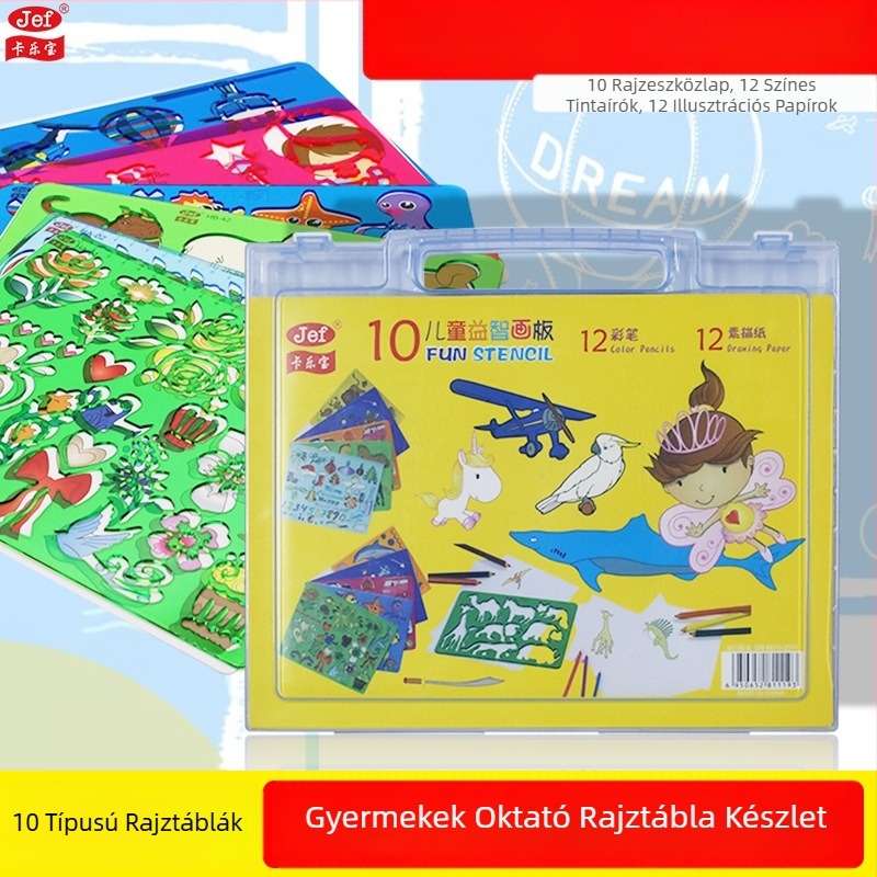 Colorbao Gyermekeknek szóló festő-minta készlet – PS anyag, vágó sablonok, sokoldalú DIY vonalzó-forma