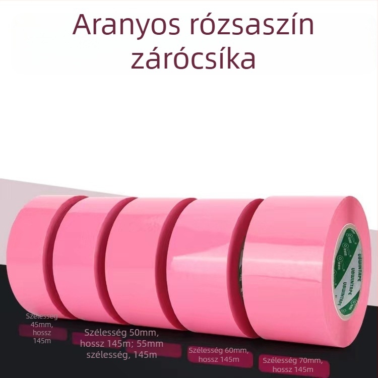 Csomagoló szalag BOPP filmmel, vízbázisú ragasztóval, 202402 sorozat, -20°C-tól 40°C-ig terjedő hőmérséklet-tartomány.