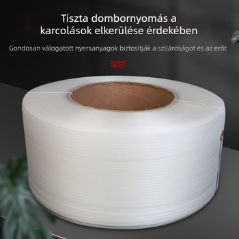 5 mm-es PP csomagoló szalag, átlátszó, automata, forróolvasztású kötöző szalag kartonokhoz
