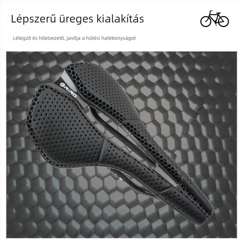 Riro karbon szálas kerékpárnyereg, 3D-nyomtatott, ultrakönnyű, üreges, légáteresztő, út- és terep kerékpárokhoz
