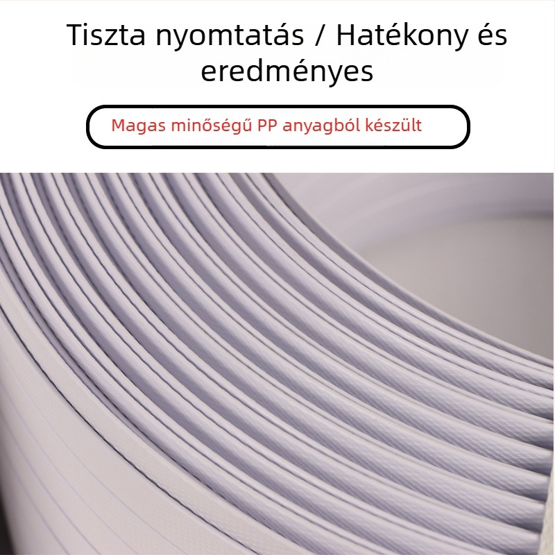 Gépcsomagoló szalag, 0,8 mm, 60 kg húzási szilárdság, 10 kg súly, nehéz áruk csomagolása, polipropilén